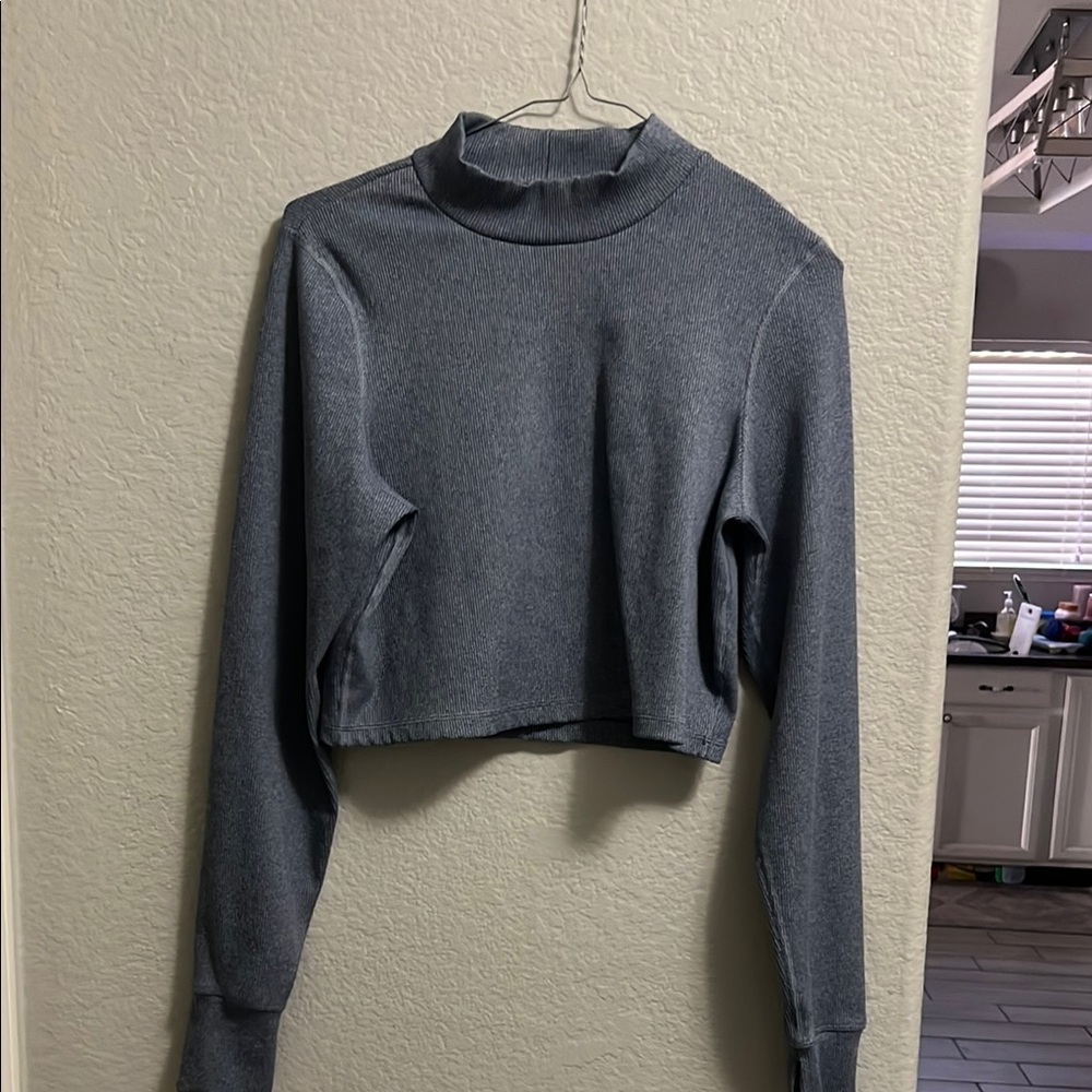 Light blue aerie off line crop top